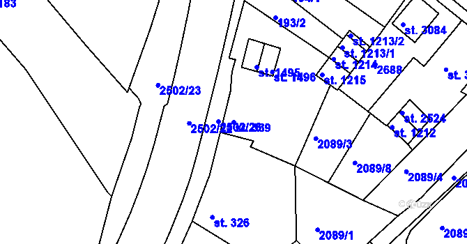 Parcela st. 339 v KÚ Ostrov nad Ohří, Katastrální mapa