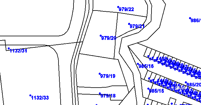 Parcela st. 979/2 v KÚ Ostrov nad Ohří, Katastrální mapa