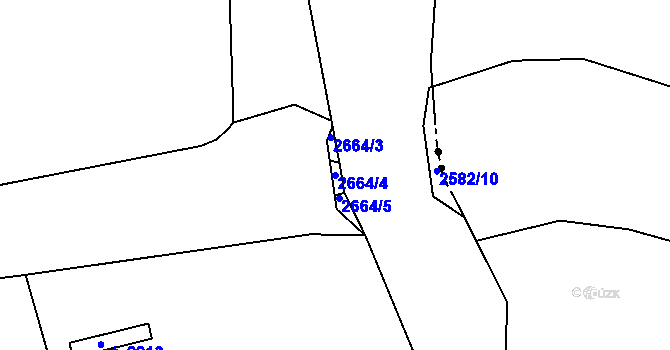 Parcela st. 2664/4 v KÚ Ostrov nad Ohří, Katastrální mapa