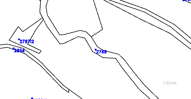 Parcela st. 2788 v KÚ Ostrov nad Ohří, Katastrální mapa