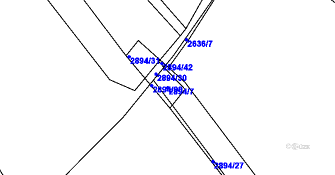 Parcela st. 2894/7 v KÚ Ostrov nad Ohří, Katastrální mapa