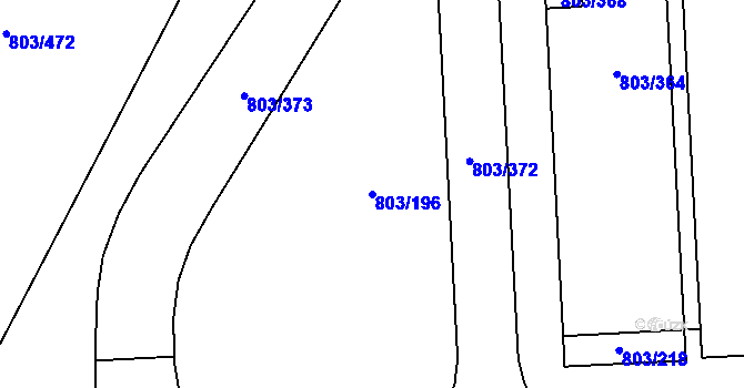 Parcela st. 803/196 v KÚ Ostrov u Tachova, Katastrální mapa