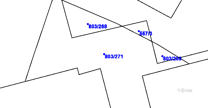 Parcela st. 803/271 v KÚ Ostrov u Tachova, Katastrální mapa