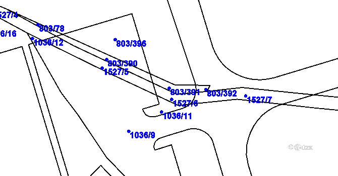 Parcela st. 803/391 v KÚ Ostrov u Tachova, Katastrální mapa