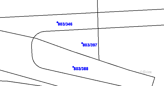 Parcela st. 803/397 v KÚ Ostrov u Tachova, Katastrální mapa
