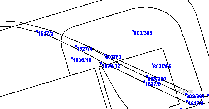 Parcela st. 803/78 v KÚ Ostrov u Tachova, Katastrální mapa