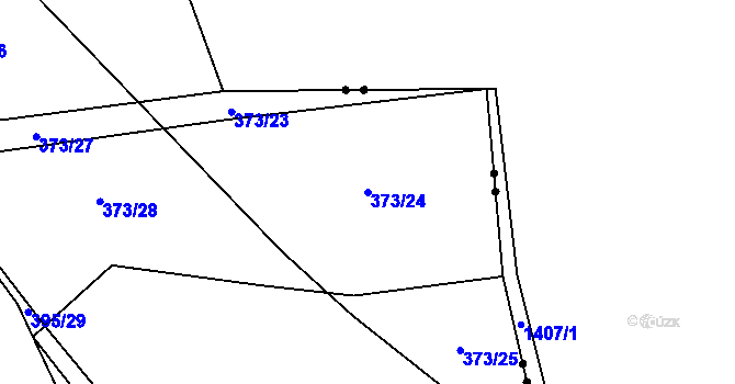Parcela st. 373/24 v KÚ Ostrov u Tachova, Katastrální mapa