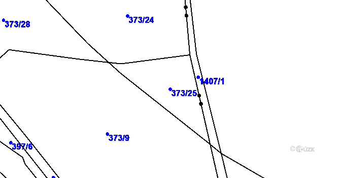 Parcela st. 373/25 v KÚ Ostrov u Tachova, Katastrální mapa