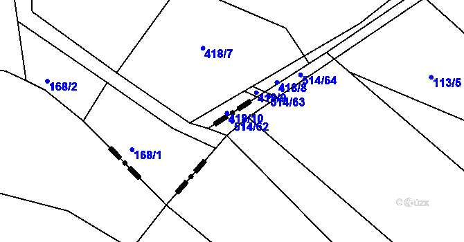 Parcela st. 514/62 v KÚ Ostrov, Katastrální mapa