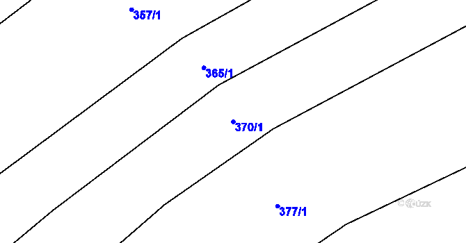 Parcela st. 370/1 v KÚ Ostrov nad Oslavou, Katastrální mapa