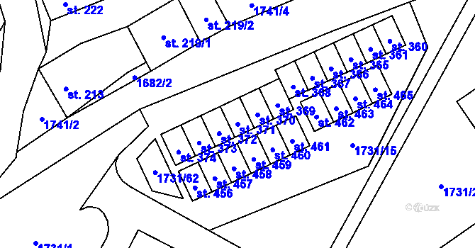 Parcela st. 371 v KÚ Ostrov u Macochy, Katastrální mapa
