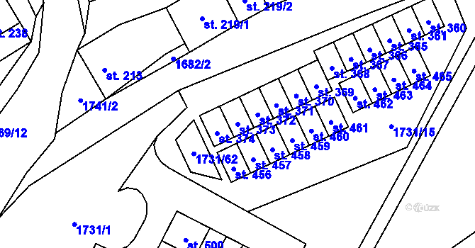 Parcela st. 373 v KÚ Ostrov u Macochy, Katastrální mapa