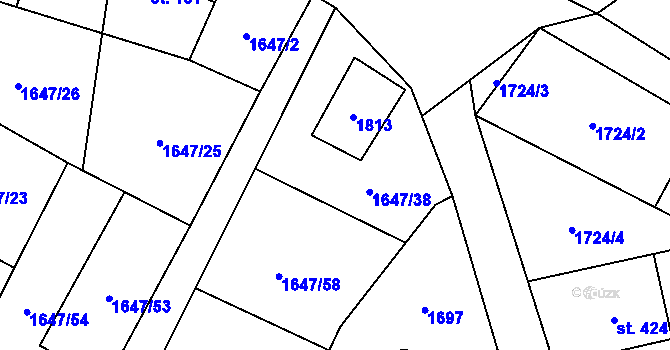 Parcela st. 452 v KÚ Ostrov u Macochy, Katastrální mapa