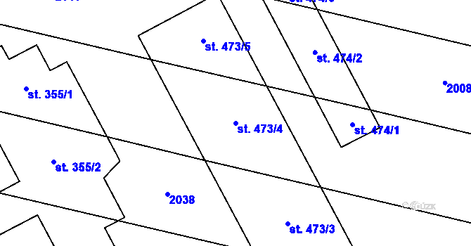 Parcela st. 473/4 v KÚ Ostrov u Macochy, Katastrální mapa