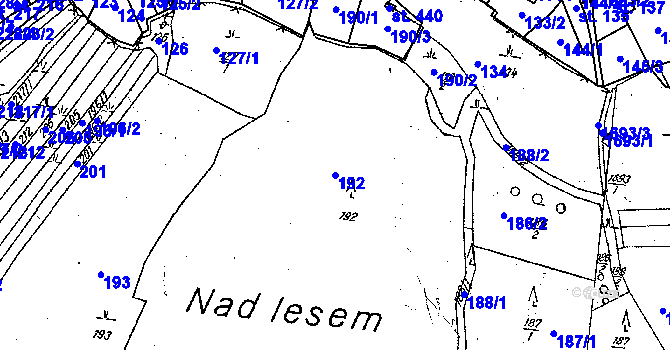 Parcela st. 192 v KÚ Ostrov u Macochy, Katastrální mapa