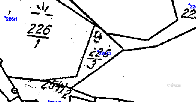 Parcela st. 226/3 v KÚ Ostrov u Macochy, Katastrální mapa