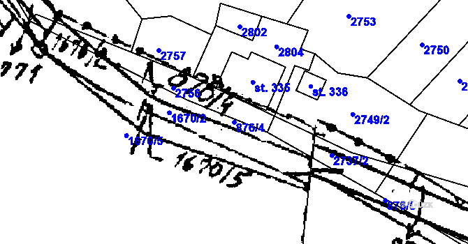 Parcela st. 876/4 v KÚ Ostrov u Macochy, Katastrální mapa