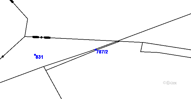 Parcela st. 787/2 v KÚ Popov u Stříbra, Katastrální mapa