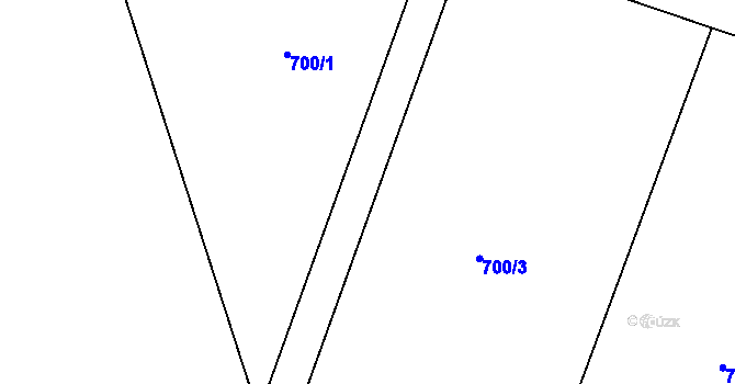 Parcela st. 700/2 v KÚ Ostrovačice, Katastrální mapa