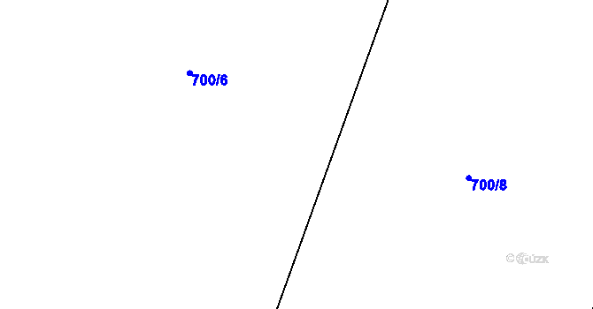Parcela st. 700/7 v KÚ Ostrovačice, Katastrální mapa
