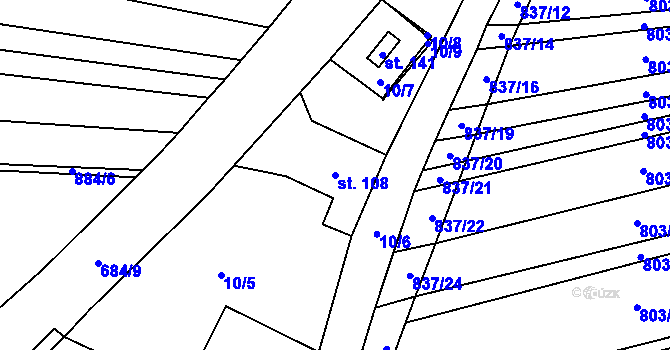 Parcela st. 108 v KÚ Ostrovánky, Katastrální mapa
