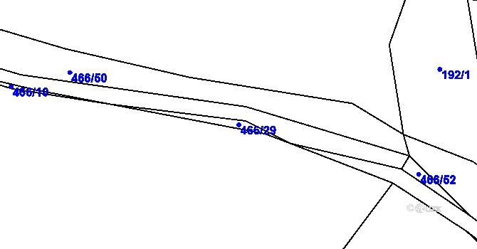 Parcela st. 466/29 v KÚ Dědovice, Katastrální mapa