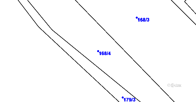 Parcela st. 168/4 v KÚ Lhotka u Terešova, Katastrální mapa