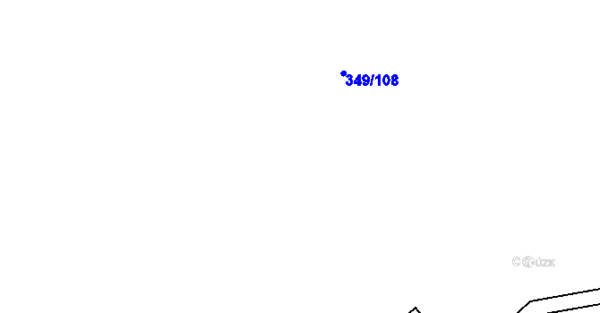 Parcela st. 349/57 v KÚ Lhotka u Terešova, Katastrální mapa