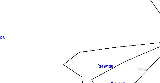 Parcela st. 349/81 v KÚ Lhotka u Terešova, Katastrální mapa