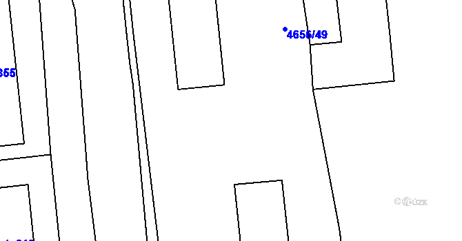 Parcela st. 4656/40 v KÚ Ostrožská Lhota, Katastrální mapa
