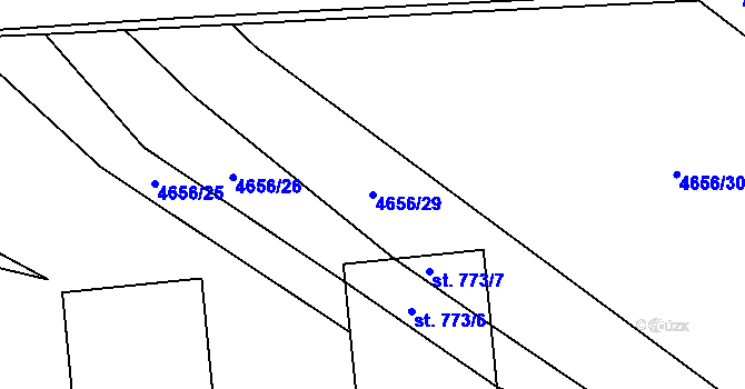 Parcela st. 4656/29 v KÚ Ostrožská Lhota, Katastrální mapa