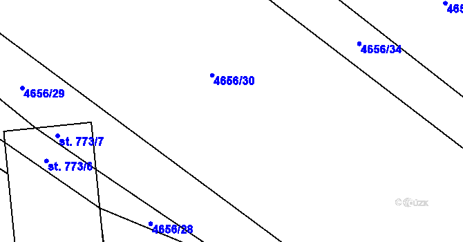 Parcela st. 4656/31 v KÚ Ostrožská Lhota, Katastrální mapa