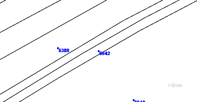 Parcela st. 6942 v KÚ Ostrožská Lhota, Katastrální mapa