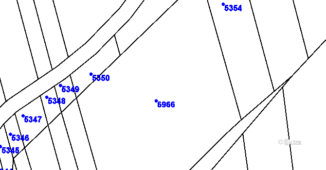 Parcela st. 6967 v KÚ Ostrožská Lhota, Katastrální mapa