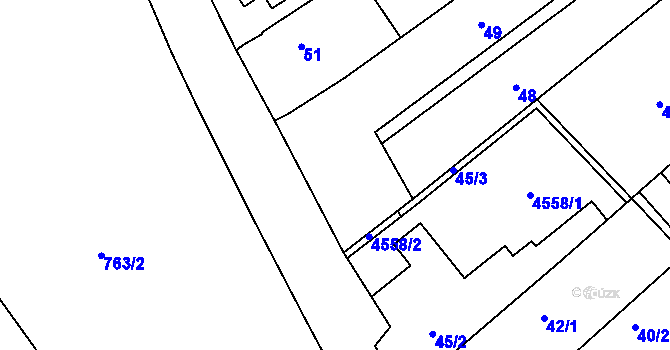 Parcela st. 47 v KÚ Chylice, Katastrální mapa
