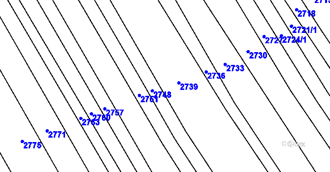 Parcela st. 2745 v KÚ Chylice, Katastrální mapa