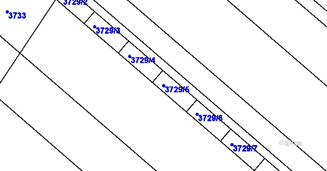 Parcela st. 3729/5 v KÚ Chylice, Katastrální mapa