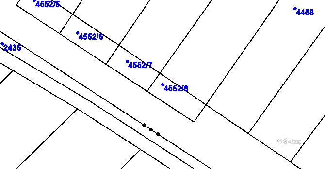 Parcela st. 4552/8 v KÚ Chylice, Katastrální mapa