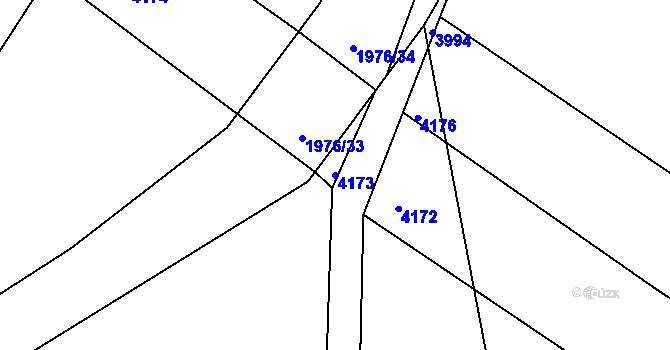Parcela st. 4173 v KÚ Ostrožská Nová Ves, Katastrální mapa