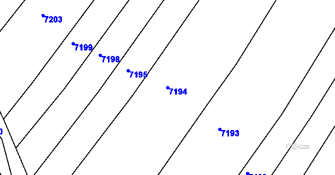 Parcela st. 7194 v KÚ Ostrožská Nová Ves, Katastrální mapa