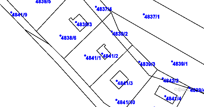 Parcela st. 4841/2 v KÚ Ostrožská Nová Ves, Katastrální mapa