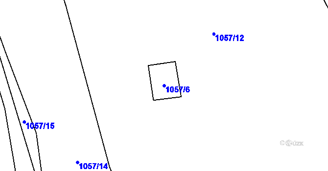 Parcela st. 1057/6 v KÚ Ostružná, Katastrální mapa