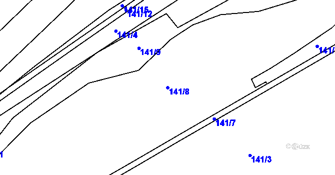 Parcela st. 141/8 v KÚ Petříkov u Branné, Katastrální mapa