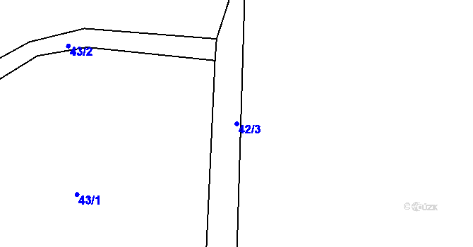 Parcela st. 42/3 v KÚ Ostružno na Šumavě, Katastrální mapa