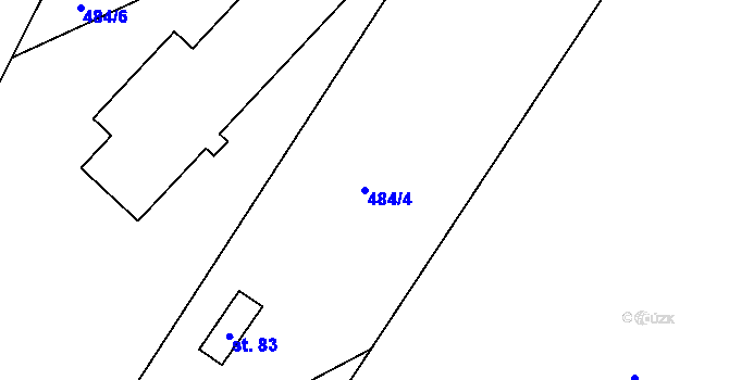Parcela st. 484/4 v KÚ Ostružno na Šumavě, Katastrální mapa