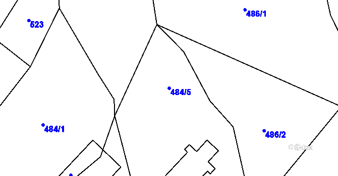 Parcela st. 484/5 v KÚ Ostružno na Šumavě, Katastrální mapa