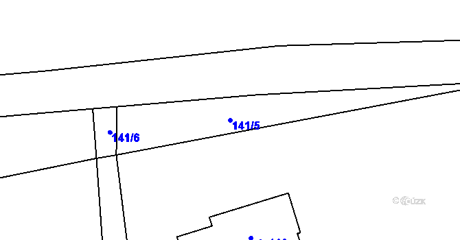 Parcela st. 141/5 v KÚ Ostružno na Šumavě, Katastrální mapa