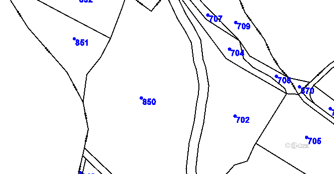 Parcela st. 390 v KÚ Ostružno u Jičína, Katastrální mapa