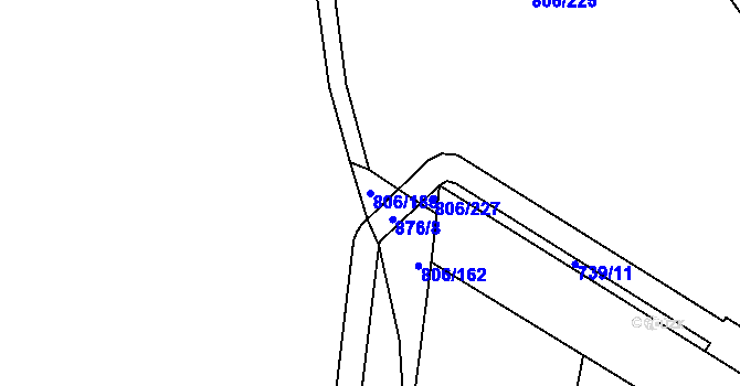 Parcela st. 806/188 v KÚ Ostřešany, Katastrální mapa