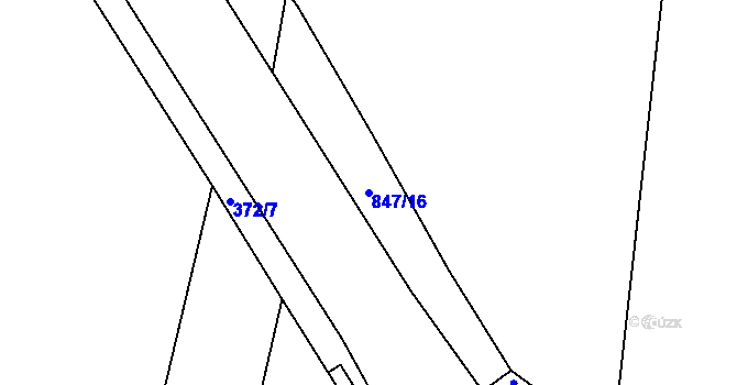 Parcela st. 847/16 v KÚ Ostřešany, Katastrální mapa